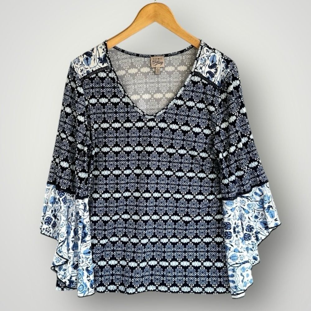 🎉5 for $45🎉 Como Vintage Top Blouse Shirt Size L